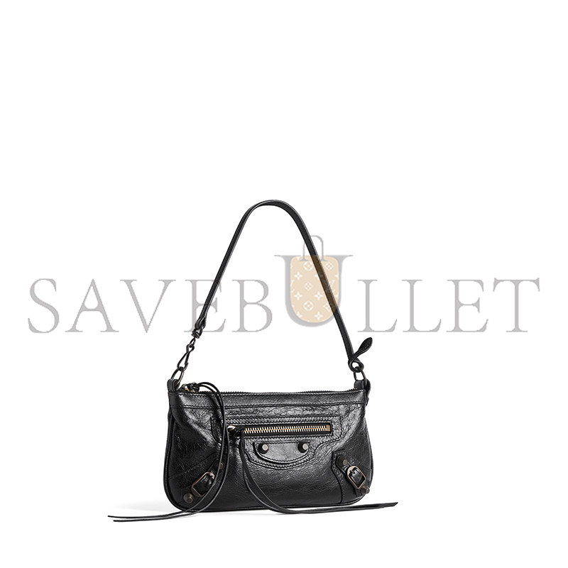 BALENCIAGA WOMEN'S LE CITY POUCH ON STRAP IN BLACK ‎8639602ABEK1000 (25*14*4cm)
